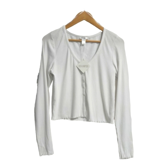 Revamped Tops - Revamped Longsleeve Cropped Top Size XL